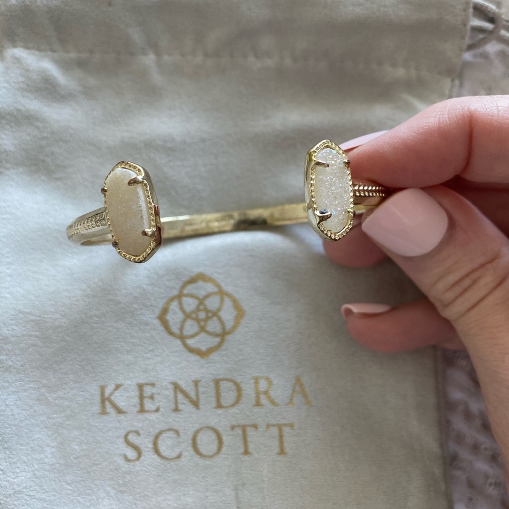 Kendra Scott Gold Iridescent Drusy Elton Bracelet